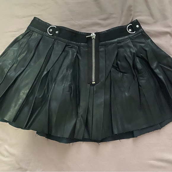 Pleated Leather Dolls Kill Skirt - Picture 2 of 4